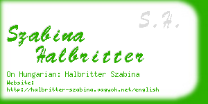 szabina halbritter business card
